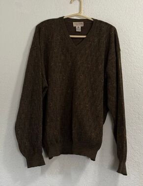 Vintage Tricot St Raphael Merino Wool Knit Crewneck Sweater Multicolor Men's XL